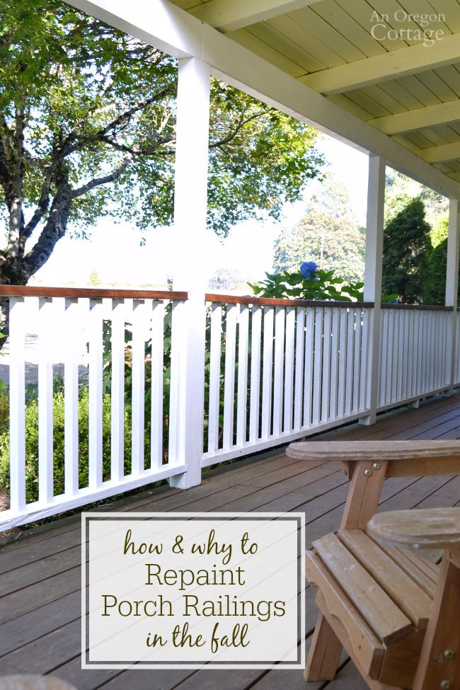 Painting Deck Railing
 How And Why To Repaint Porch Railings In The Fall