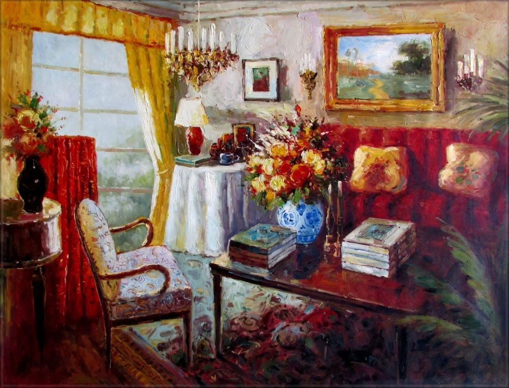 Paintings For Living Room
 Extra Living Room with French Window Hand Painted