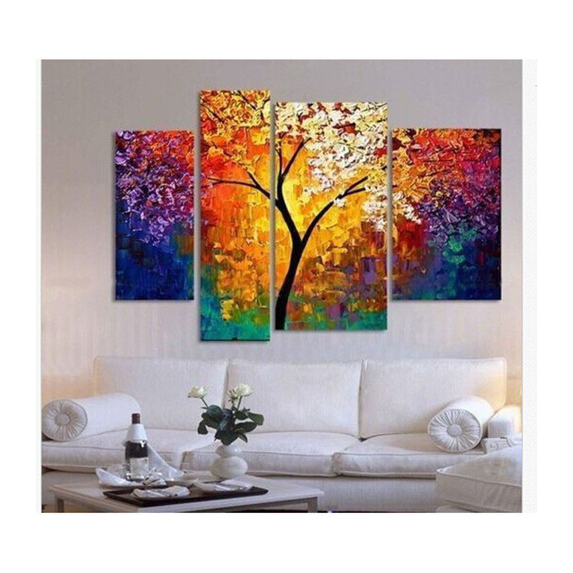 Paintings For Living Room
 handpainted oil painting palette knife paintings for