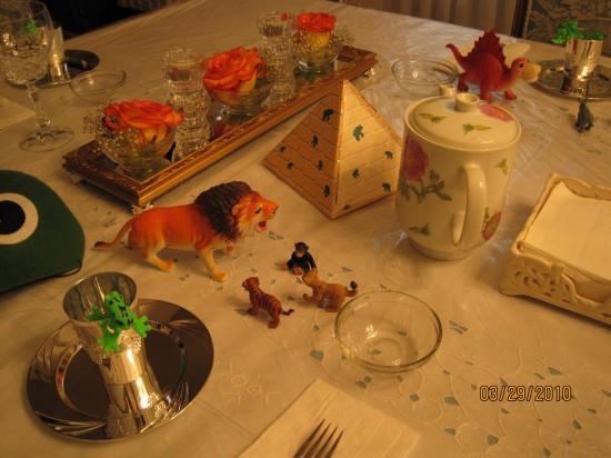 Passover Decoration Ideas
 Frogs Here Frogs There What a Fun Seder Table by Sara