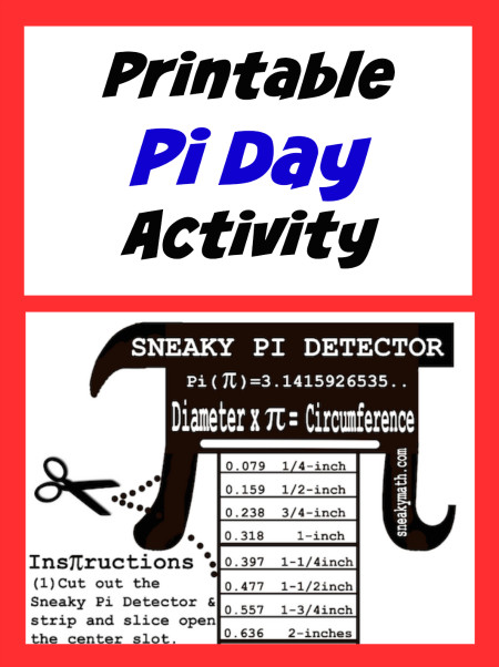 Pi Day Activities 2014
 Pi Day Printable Activity Make Your OwnSneaky Pi Detector