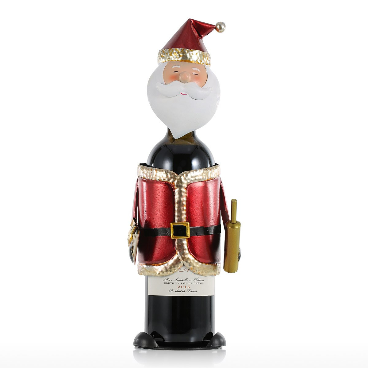 Practical Christmas Gift
 Tooarts Santa Claus Wine Rack Handmade Metal Practical