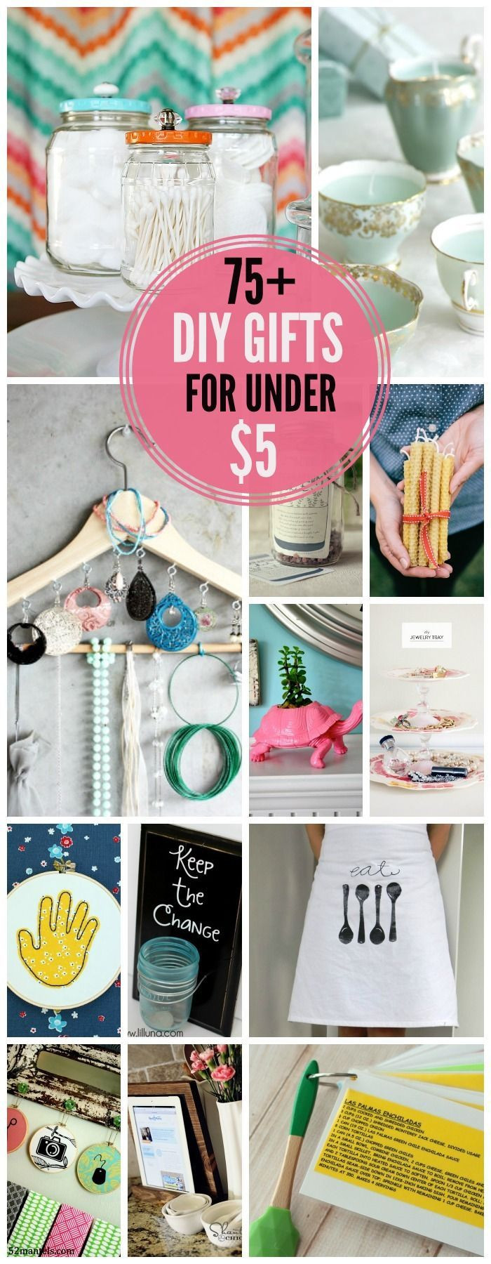 Practical Christmas Gift
 75 Gift Ideas under $5 diy projects