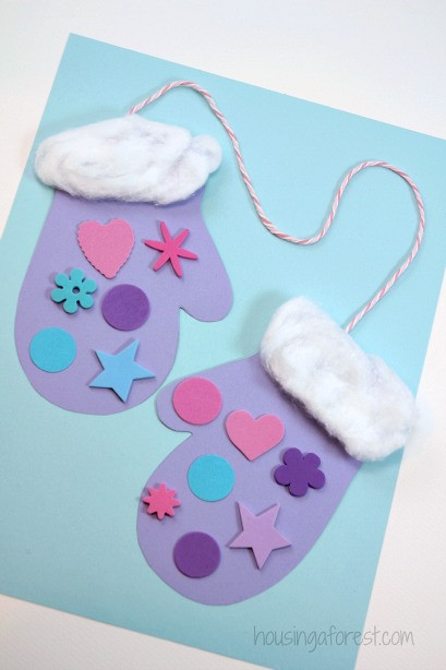 Pre K Winter Crafts
 Winter Mitten Craft for Preschoolers