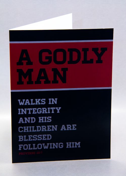 Religious Fathers Day Gifts
 Fathers Day Card A Godly Man Walks in Integrity and His