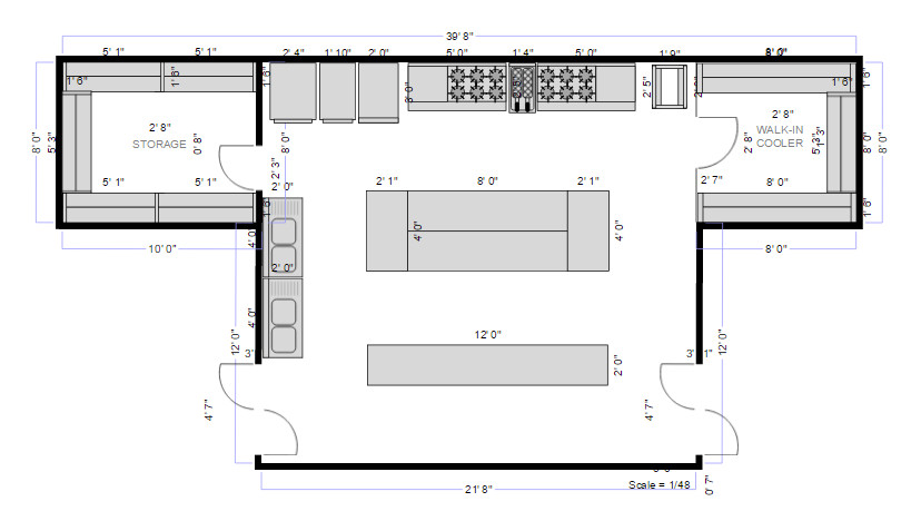 Restaurant Kitchen Floor Plan
 Restaurant Floor Plan Maker