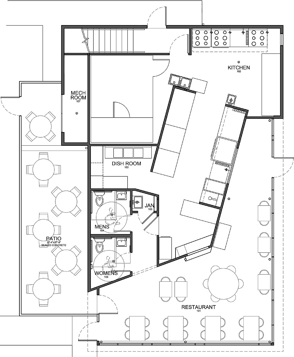Restaurant Kitchen Floor Plan
 Plan Architecturale D Un Restaurant