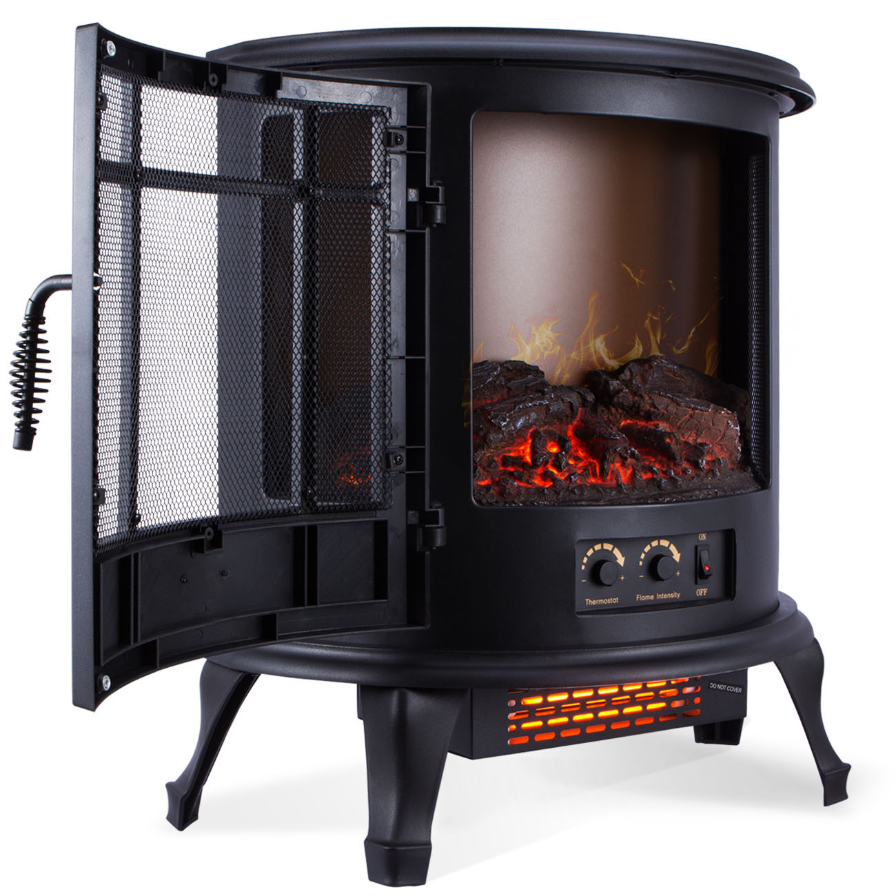 Retro Electric Fireplace
 1400W Free Standing Vintage Electric Fireplace Firebox