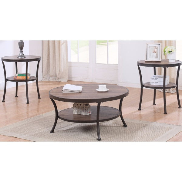 Round Living Room Table
 Shop 3 Piece Modern Round Coffee Table and 2 End Tables