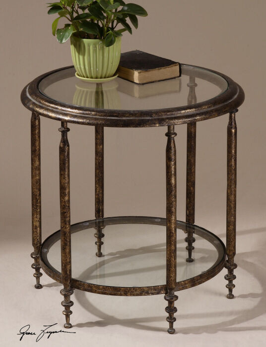 Round Living Room Table
 Accent Side End Table Formal Living Room Furniture Round