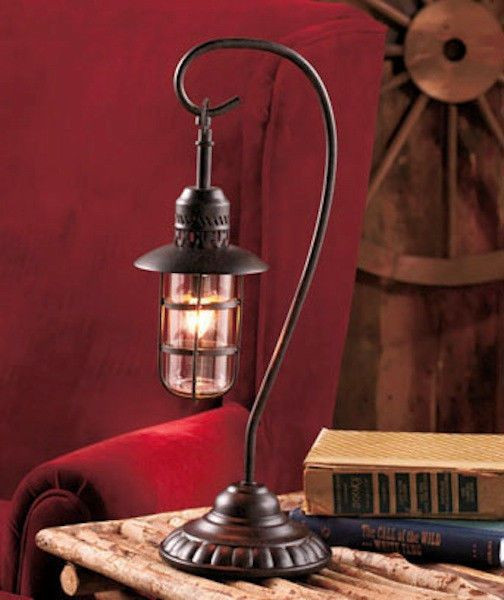 Rustic Bedroom Lamp
 Lantern Table Lamp Rustic Lighting Cabin Country Light