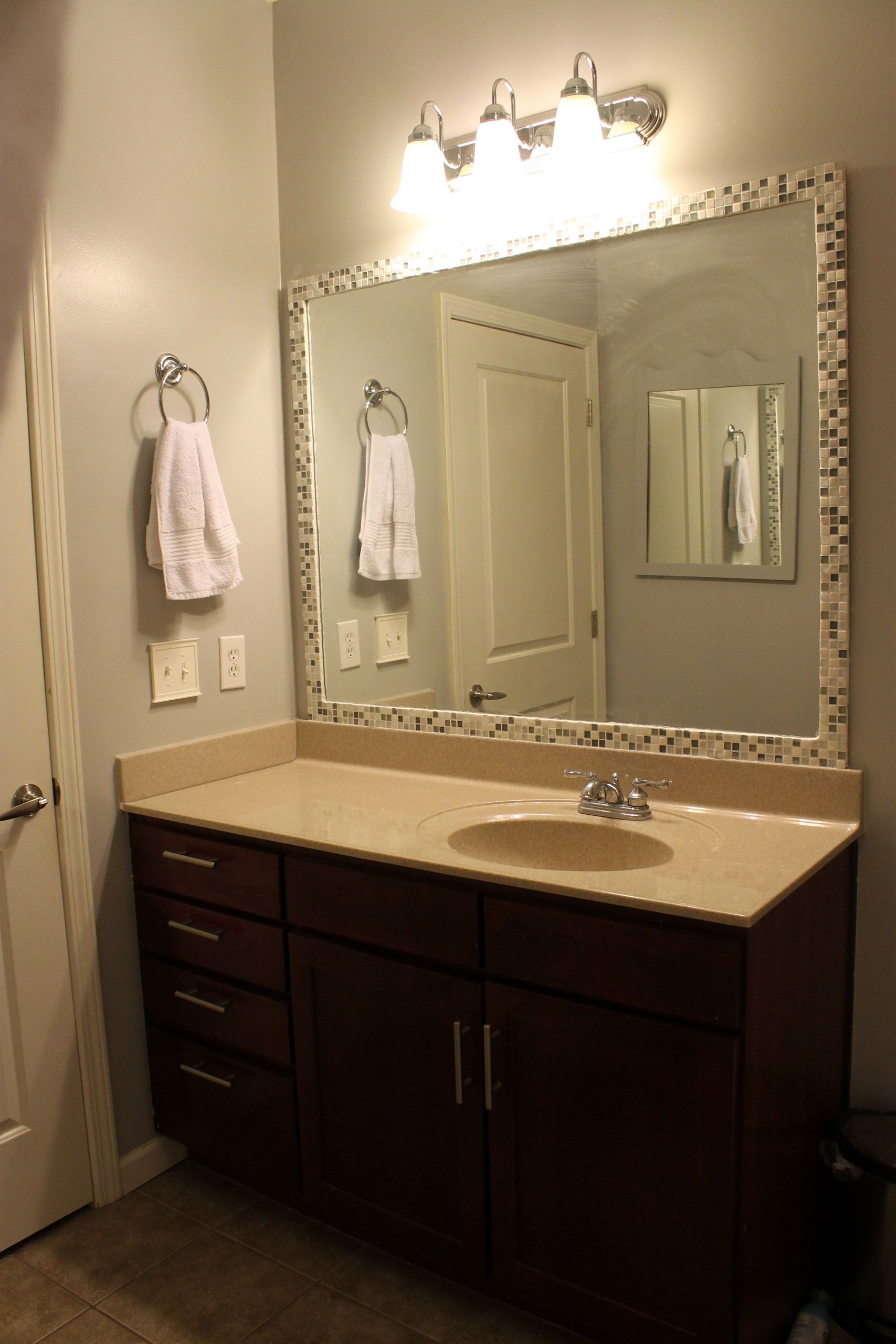 Small Bathroom Mirror Ideas
 How to frame a mirror with tile