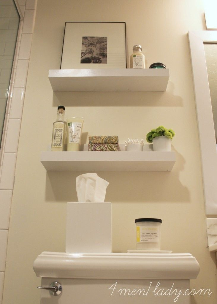Small Bathroom Wall Shelf
 DIY shelves for a bathroom 4men1lady
