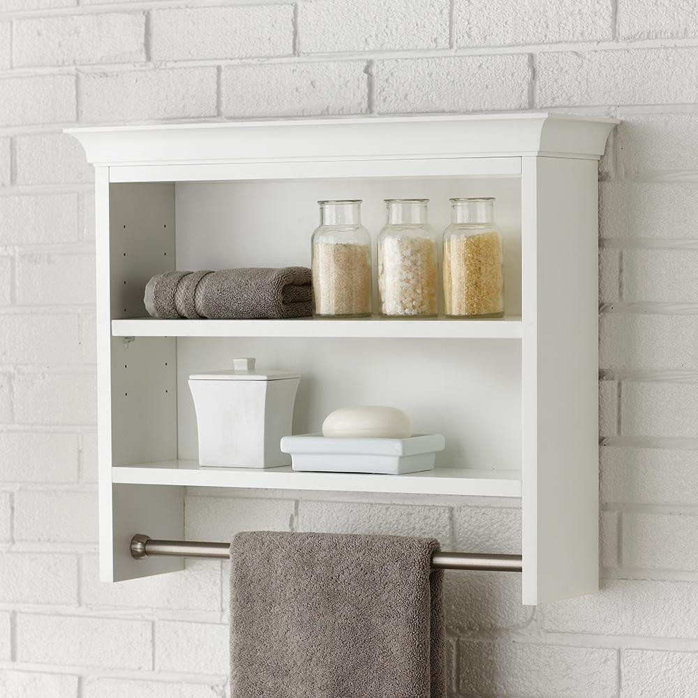 Small Bathroom Wall Shelf
 Home Decorators Collection Creeley 7 1 20 in L x 20 1 2