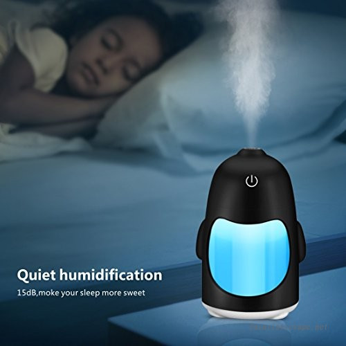 Small Humidifier For Bedroom
 cleefun Cool Mist Humidifier Mini Portable USB Penguin