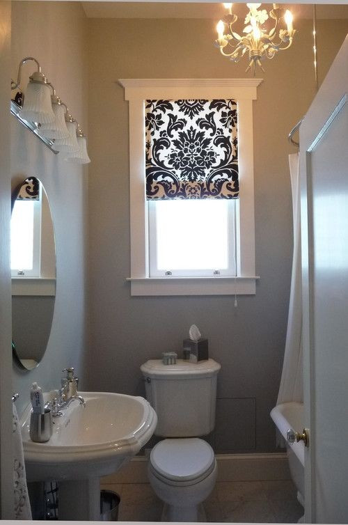 Small Window Curtains For Bathroom
 23 Bathrooms with Roman Shades MessageNote
