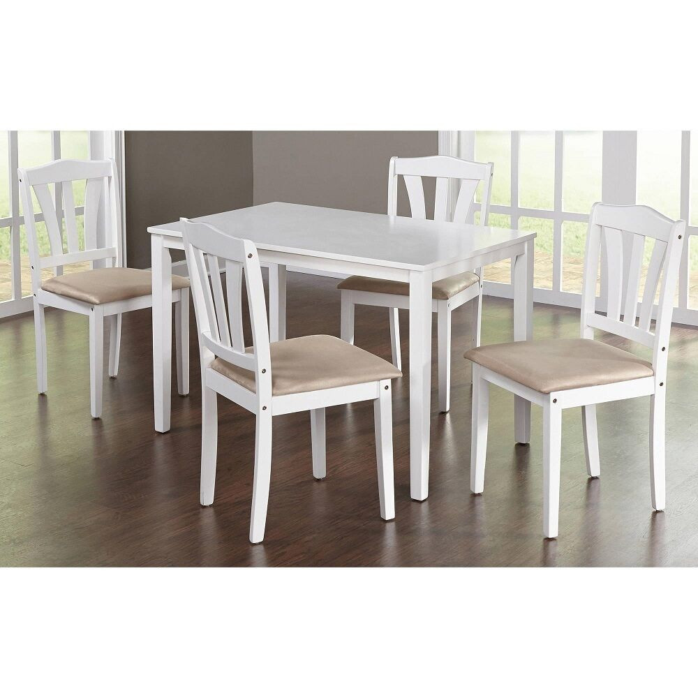 Small Wood Kitchen Table
 5 Piece Dining Set Kitchen Table and Upholstered Chairs