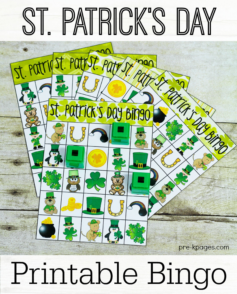 St Patrick's Day Activities For Pre K
 Printable St Patrick s Day Bingo