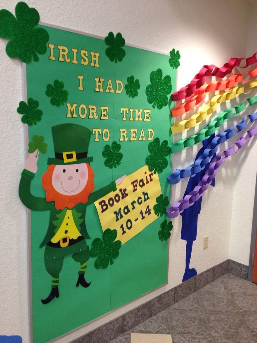 St Patrick's Day Bulletin Board Ideas
 St Patrick s Day Library Bulletin Board "Irish I had