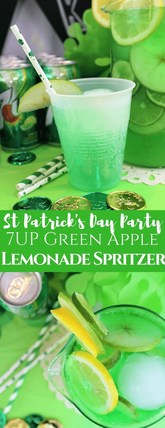 St Patrick's Day Party Menu
 St Patrick s Day Party 7UP Green Apple Lemonade