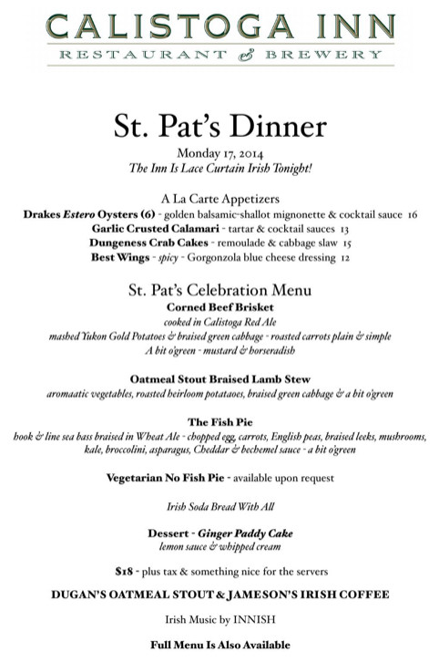 St Patrick's Day Party Menu
 Download Holiday Menu Template for Free FormTemplate
