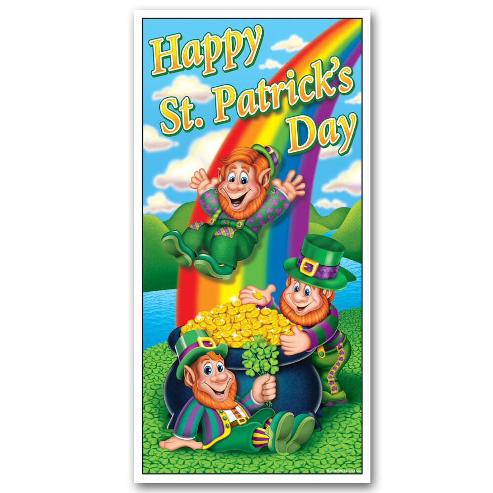 St. Patrick's Day Party
 HAPPY ST PATRICK S DAY Party Decoration DOOR COVER POT OF