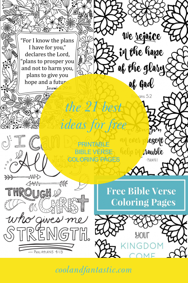 The 21 Best Ideas for Free Printable Bible Verse Coloring Pages Home