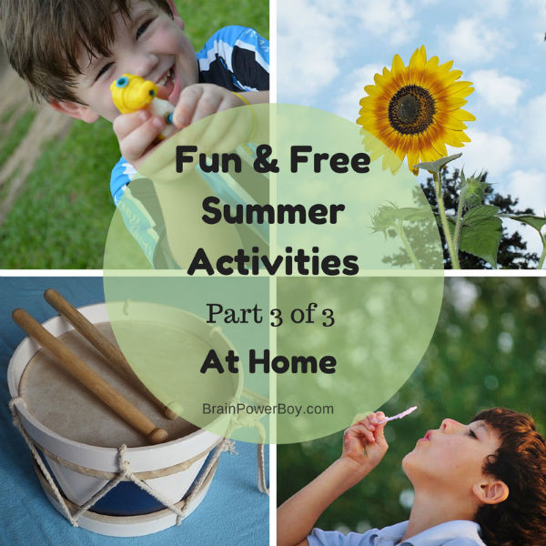 Summer Activities At Home
 Fun and Free Summer Activities for Boys At Home