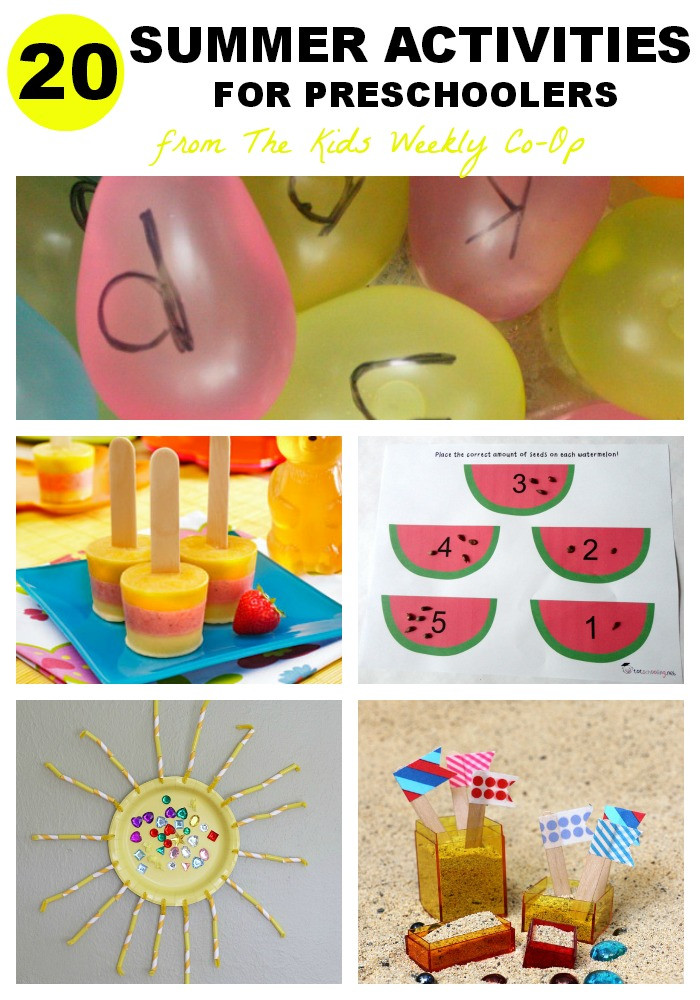 Summer Art Activities
 20 Summer Activities for Preschoolers Mess for Less