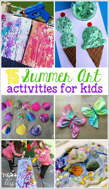 Summer Art Activities
 Making Tie Dye Towels Mess for Less