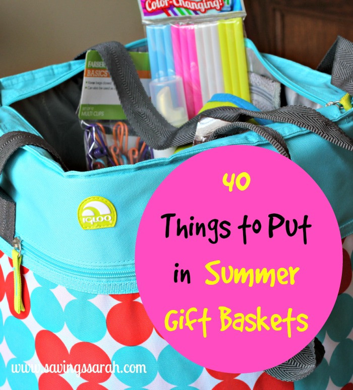 Summer Basket Ideas
 40 Things to Put in Summer Gift Baskets Earning and