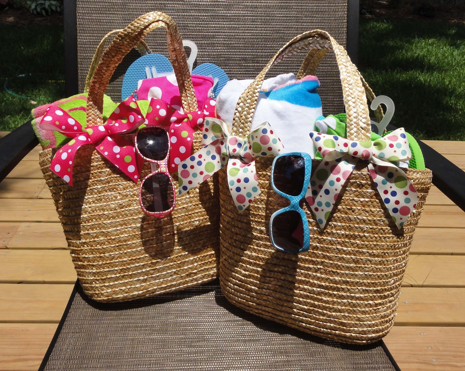 Summer Basket Ideas
 Lanie J and Co Quick totes for 1st Day of Summer Gifts
