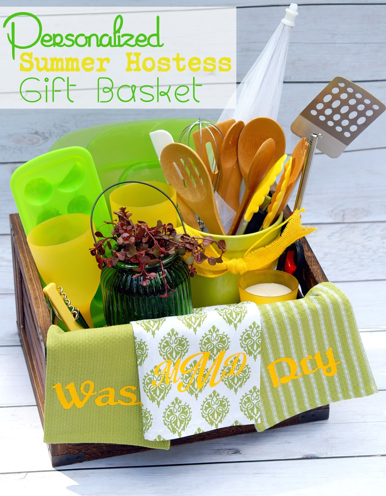 Summer Basket Ideas
 Personalized Summer Hostess Gift Basket