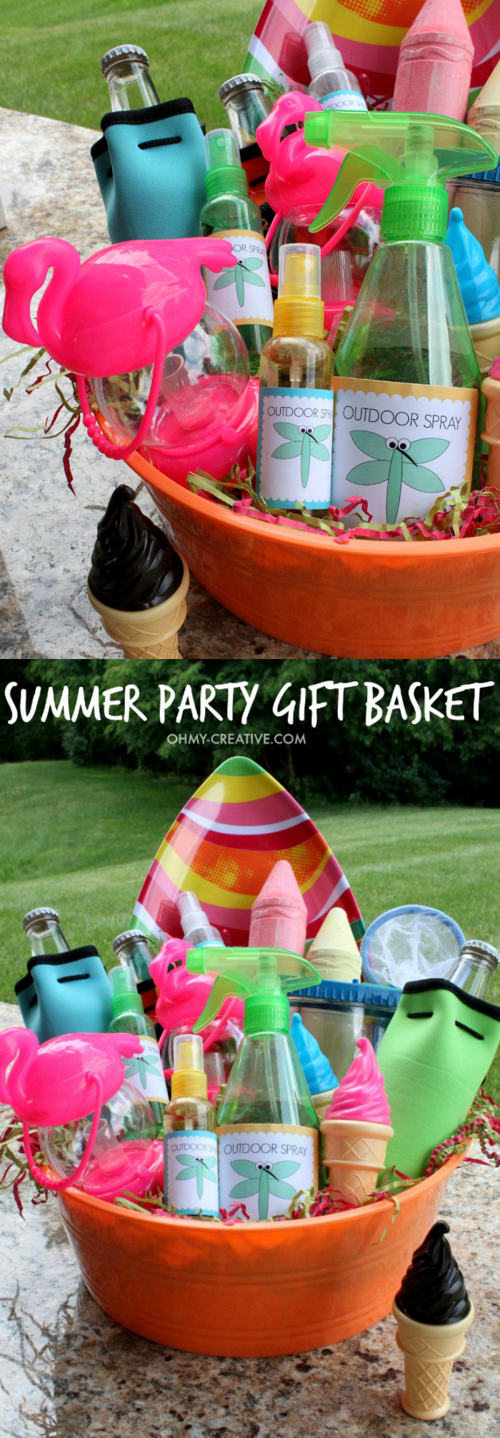Summer Basket Ideas
 Summer Party Gift Basket Oh My Creative