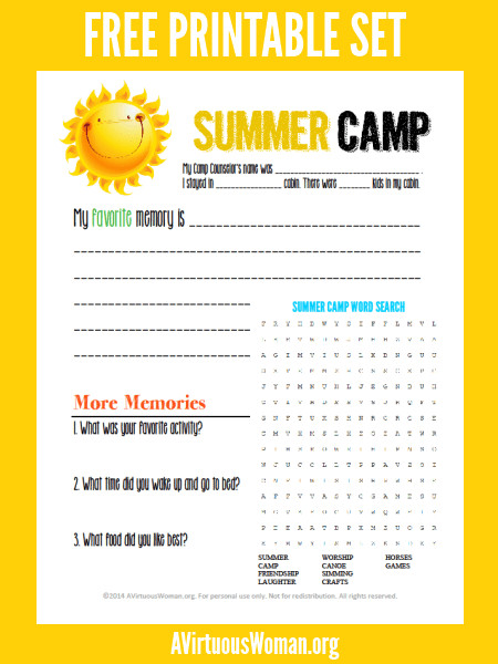 Summer Camp Ideas
 10 Summer Camp Care Package Ideas & Printables