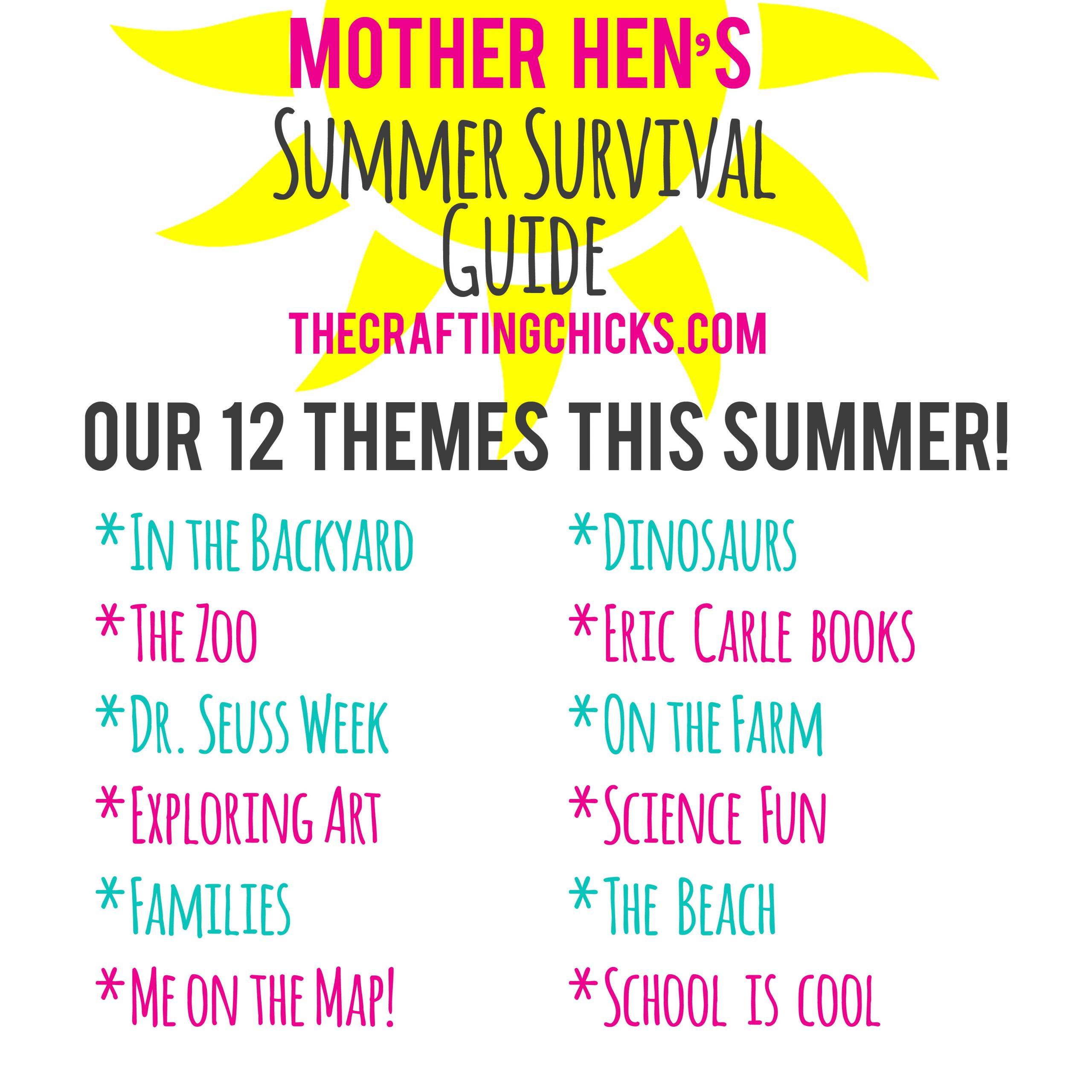 Summer Camp Ideas
 Mother Hen Summer Survival Guide 2016 The Crafting Chicks