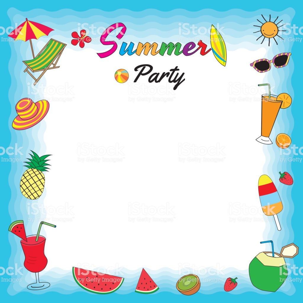 Summer Party Clipart
 Summer Party Template Stock Illustration Download Image