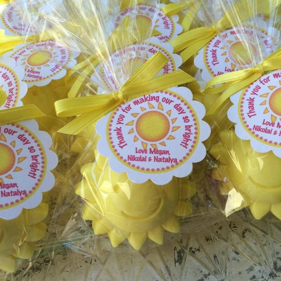 Summer Party Favors
 25 SUN SOAPS Favors Sunshine party Summer Birthday Party