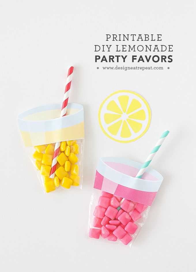 Summer Party Favors
 Printable Summer Lemonade Party Favors — Printable Decor