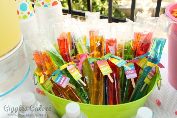 Summer Party Favors
 Party Feature Colorful Summer Popsicle Party