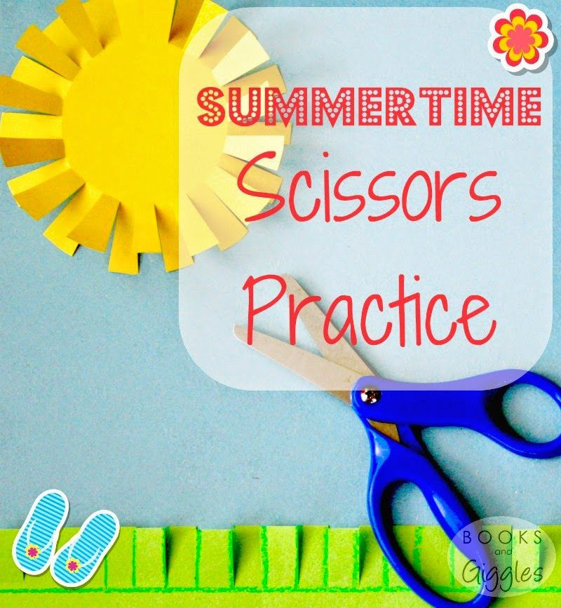 Summer Preschool Crafts
 Summertime Scissors Practice