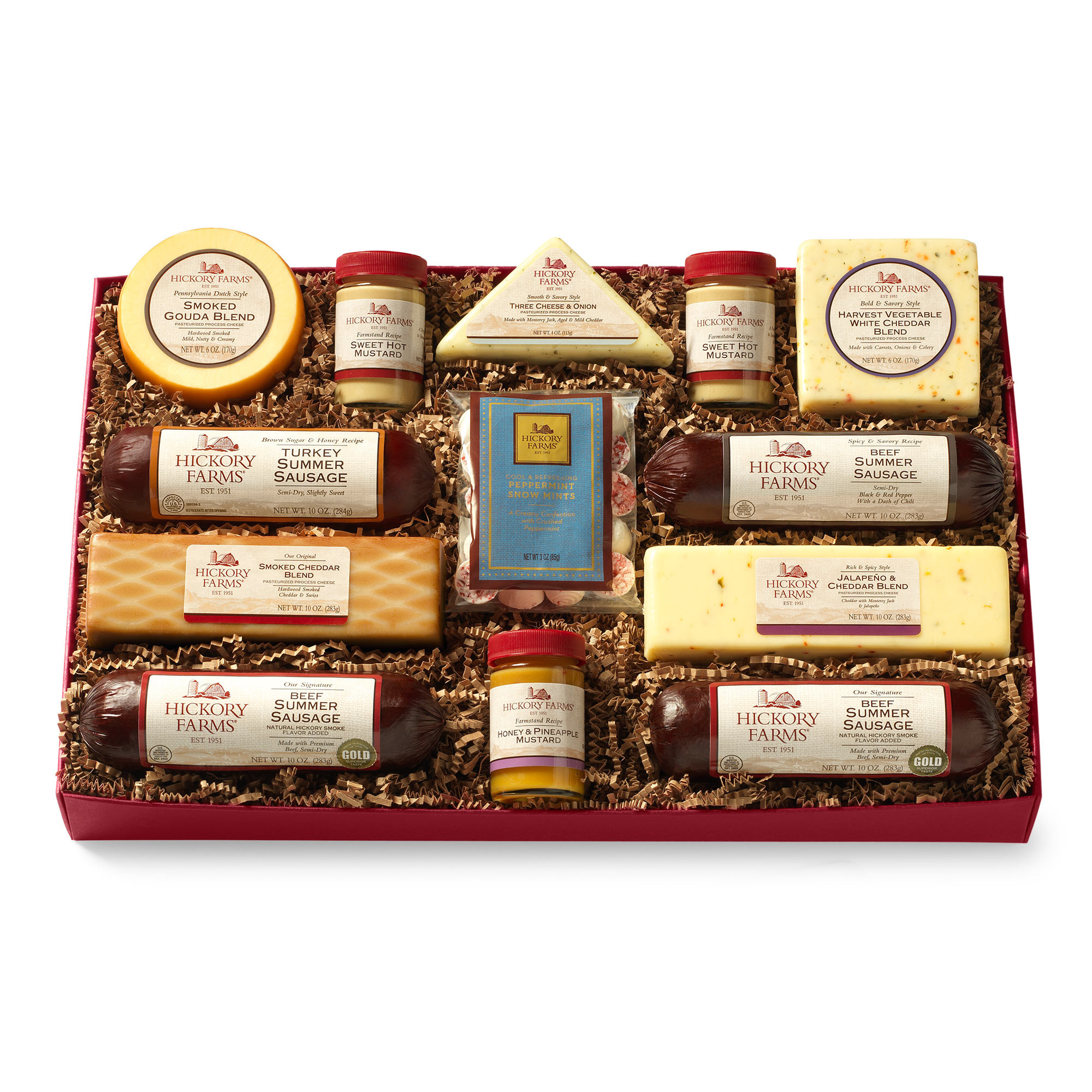 Summer Sausage And Cheese Gift Baskets
 Deluxe Smokehouse Collection Gift Box Gift