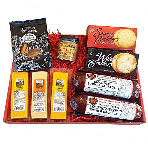 Summer Sausage And Cheese Gift Baskets
 Deluxe Classic Gift Basket features Summer Sausages 100