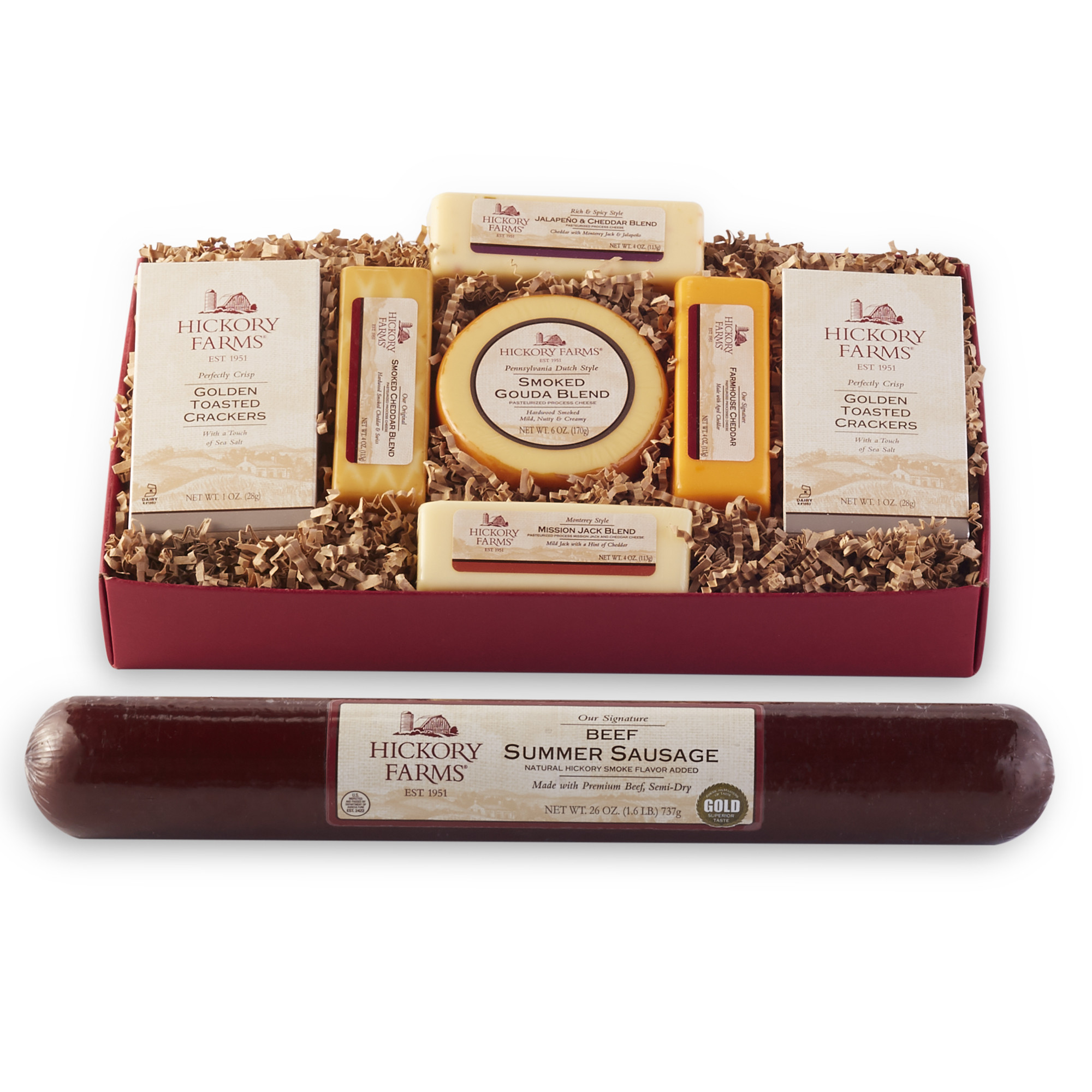 Summer Sausage And Cheese Gift Baskets
 Hickory Farms Party Summer Sausage & Cheese Set