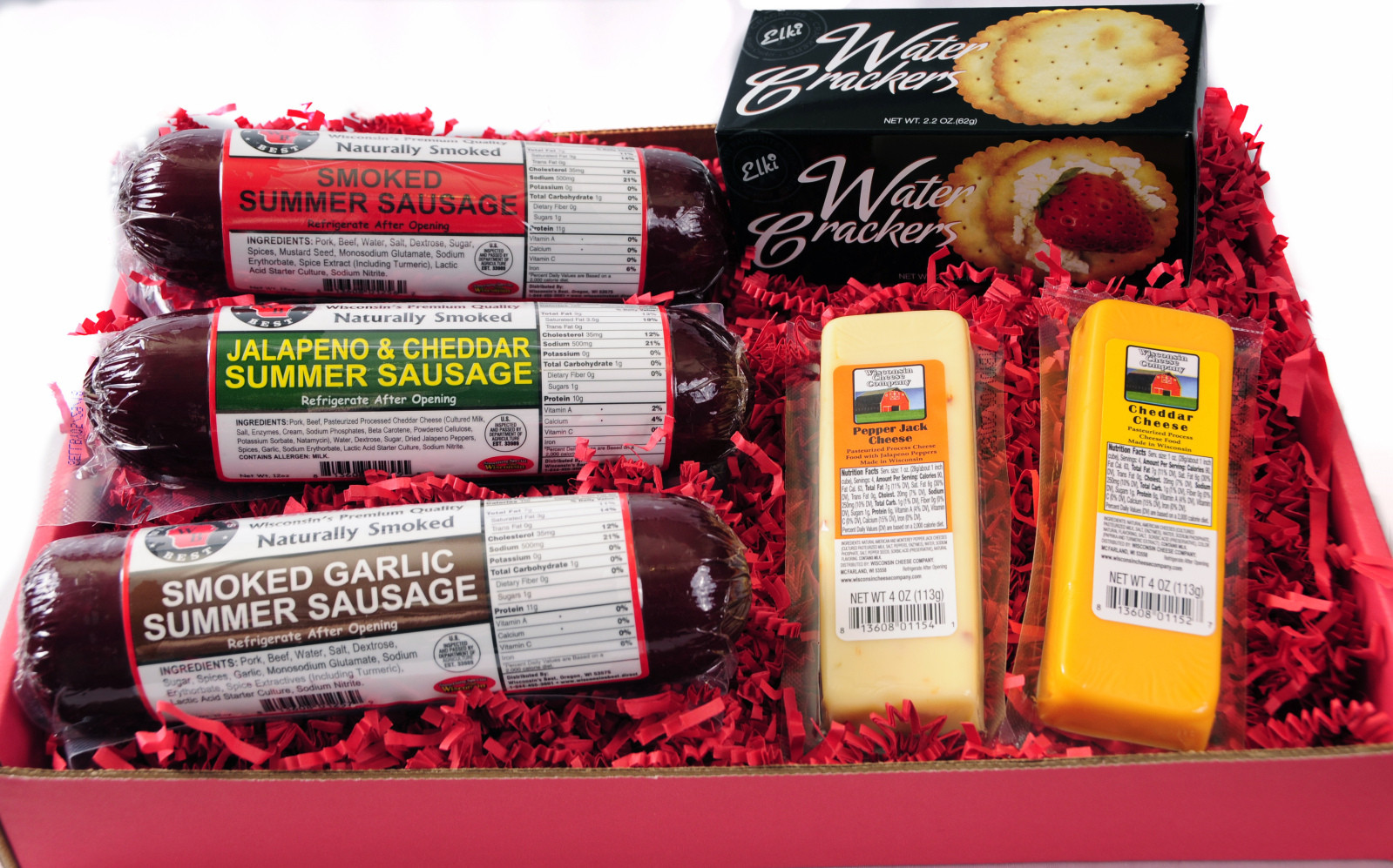Summer Sausage And Cheese Gift Baskets
 Wisconsin s Best Snacker Gift Basket with Cheeses and