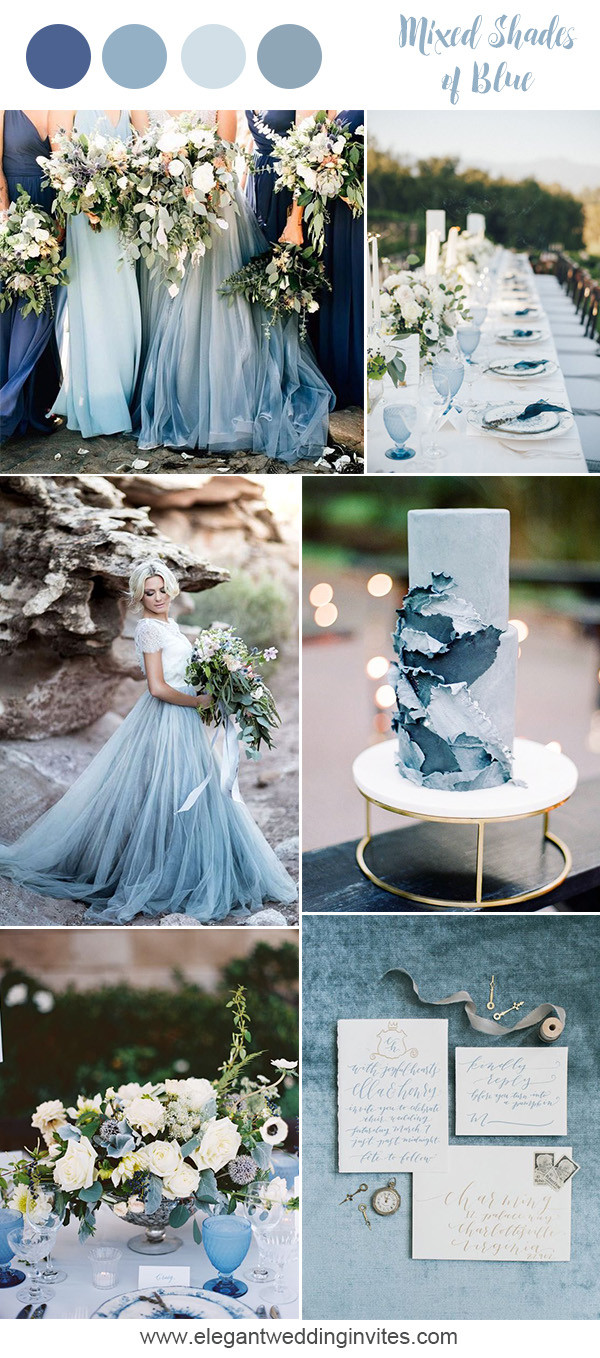 Summer Wedding Ideas 2020
 10 Prettiest Blue Wedding Color bos for 2018 & 2019