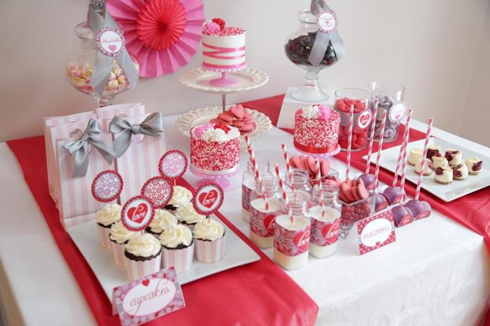 Sweet Valentines Day Ideas
 Kara s Party Ideas Valentine s Day Sweet Table Party