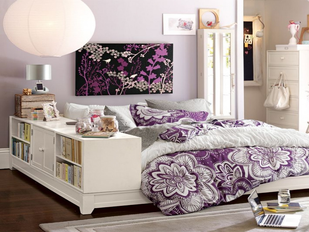 Teenage Bedroom Storage Ideas
 Purple teenage bedrooms teen room storage teen girl