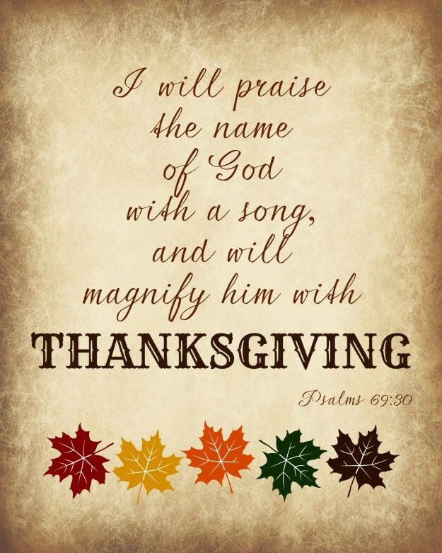 Thanksgiving Biblical Quotes
 Happy Thanksgiving Verses From The Bible About KJV NIV
