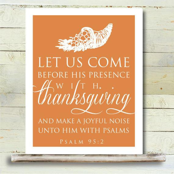 Thanksgiving Biblical Quotes
 Items similar to Thanksgiving PRINTABLE 8x10 Art Poster